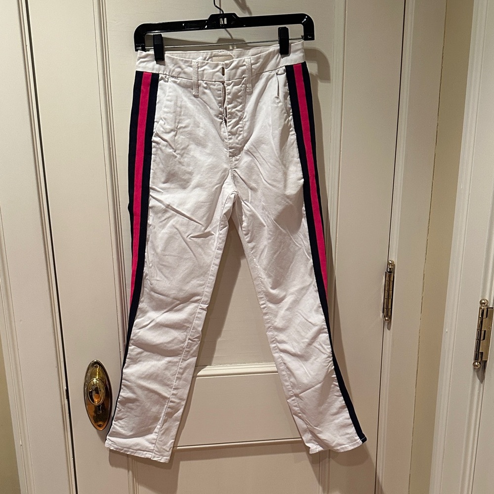 MOTHER The Straight Shaker Ankle pants in the Chalk Pink Racer Sz 24